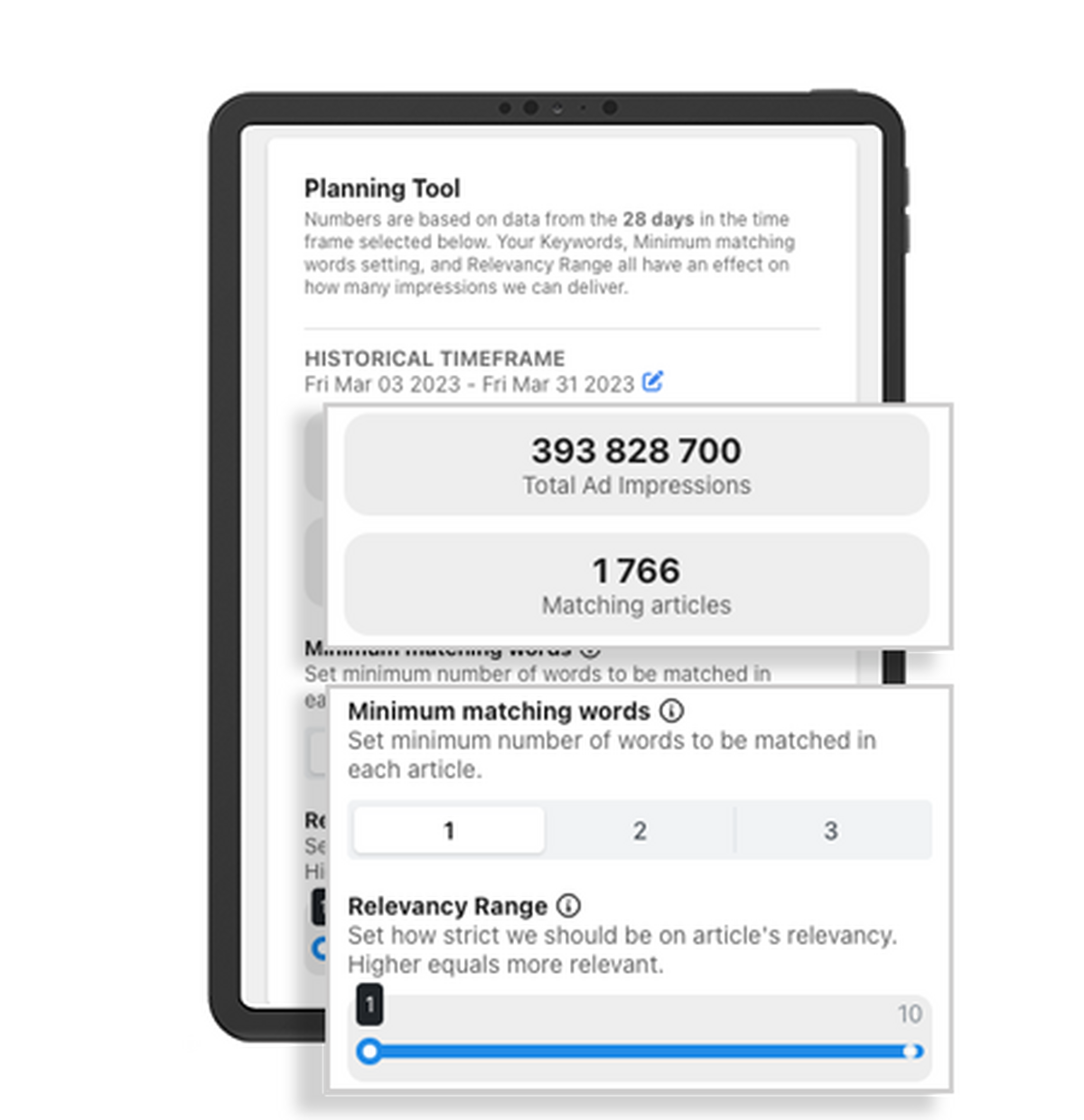 Blogg Planning Tool Volum