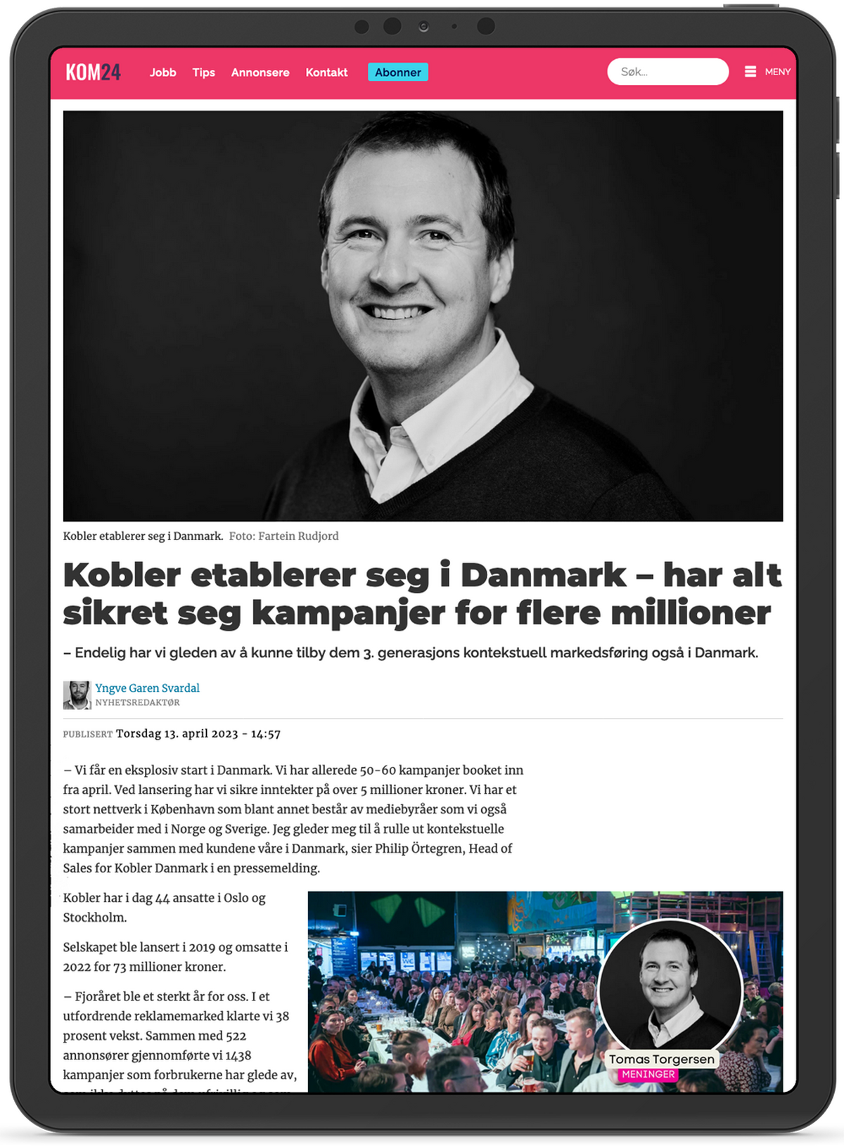 Presse Kobler etablerer seg i Danmark