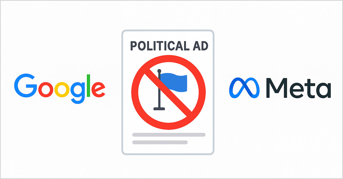 Blog Grey Google Meta bans political ads in EU 2025